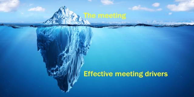La réunion est  la partie emmergée de l'iceberg du pilotage de performance